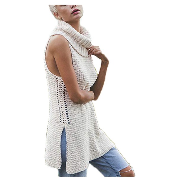 Billabong Sweaters - 🌸BILLABONG cream knit sleeveless turtleneck, small